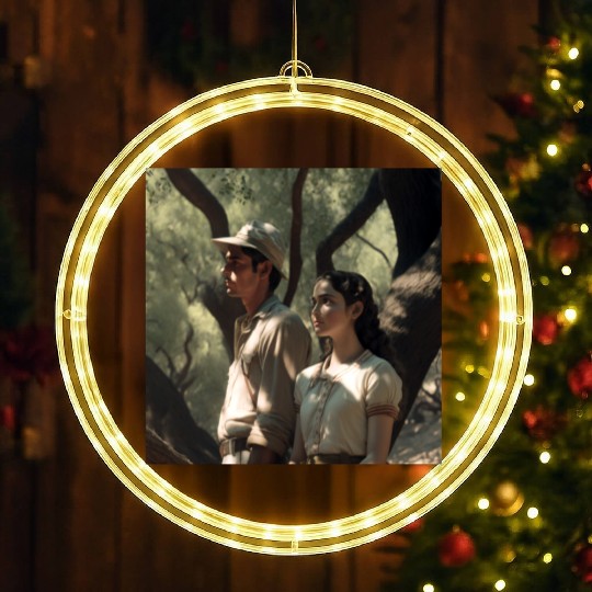 screengrab from a 1920s film scene beautiful LED Christmas Window Lights