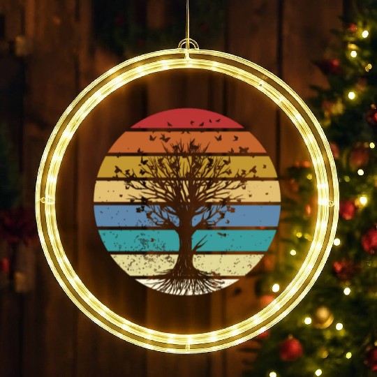 Butterfly Tree Beautiful Animal Butterflies Tree LED Christmas Window Lights