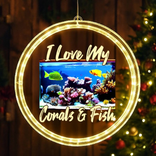 Saltwater aquarium coral fish LED Christmas Window Lights