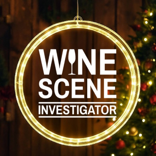 Wine Scene Investigator True Crime Lover LED Christmas Window Lights