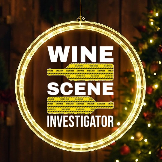 Wine Scene Investigator True Crime Lover LED Christmas Window Lights