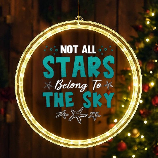 Marine Biology Not All Stars Belong To Marine Life LED Christmas Window Lights