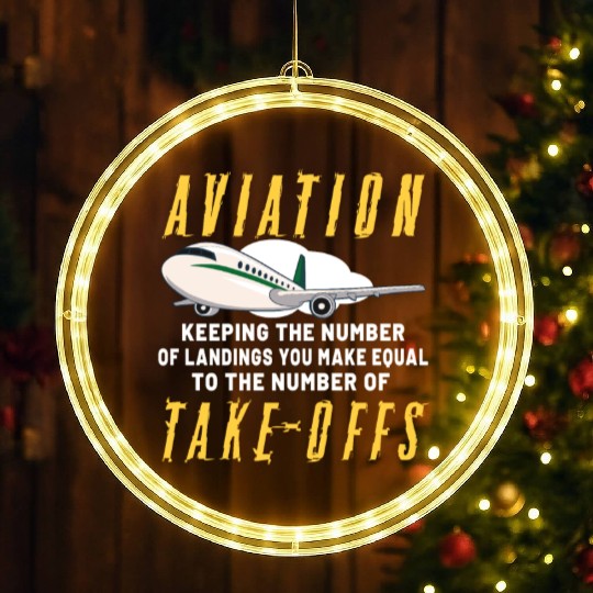Pilot Aviation Airplane Airline Future Pilots LED Christmas Window Lights
