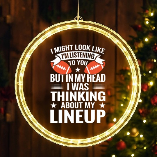 Rugby Goalie Fantasy Football Sports Goalkeeper LED Christmas Window Lights