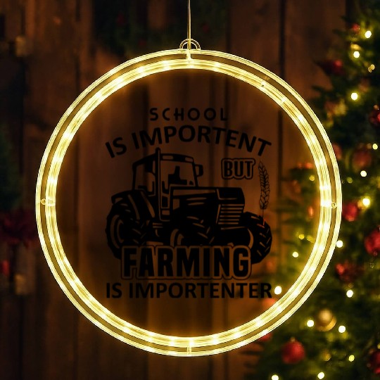Farmer Farmer Tractor Tractor Farm LED Christmas Window Lights