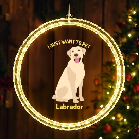 The Labrador Just Want To Pet LED Christmas Window Lights