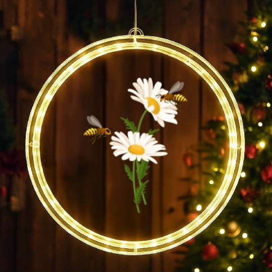 Marguerites Daisy Summer Daisies Flower Garden LED Christmas Window Lights