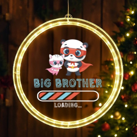 Big brother super hero panda cat LED Christmas Window Lights
