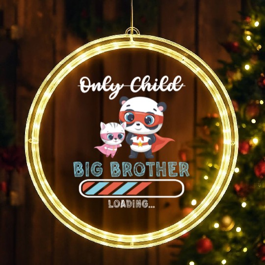 Big brother super hero panda cat 2023 LED Christmas Window Lights