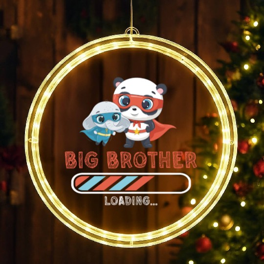 Big brother super hero panda elephant 2023 LED Christmas Window Lights