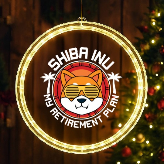 Shiba Inu My Retirement Plan LED Christmas Window Lights