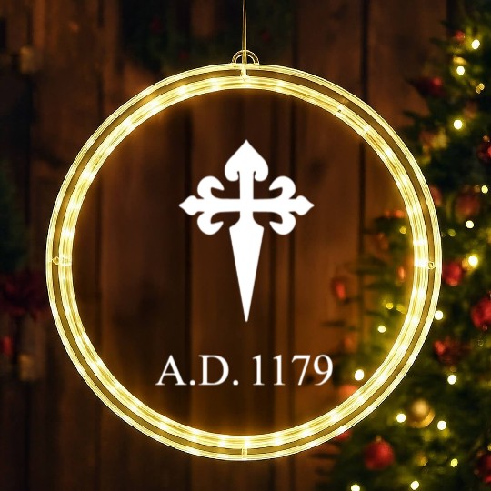 Compostela cross white LED Christmas Window Lights