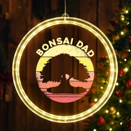 Bonsai Tree Owner Gift Bonsai Tree Gardening LED Christmas Window Lights