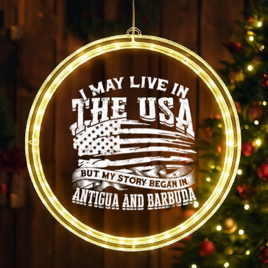 US Immigrant Indigenous USA Immigrants america LED Christmas Window Lights