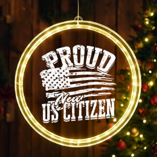 US Immigrant Indigenous USA Immigrants america LED Christmas Window Lights