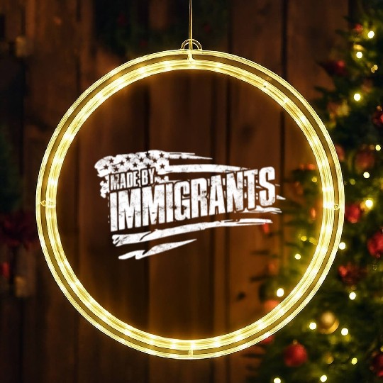 US Immigrant Indigenous USA Immigrants america LED Christmas Window Lights