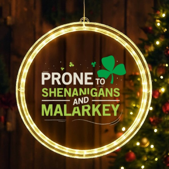 Prone To Shenanigans And Malarkey Ireland Leprecha LED Christmas Window Lights
