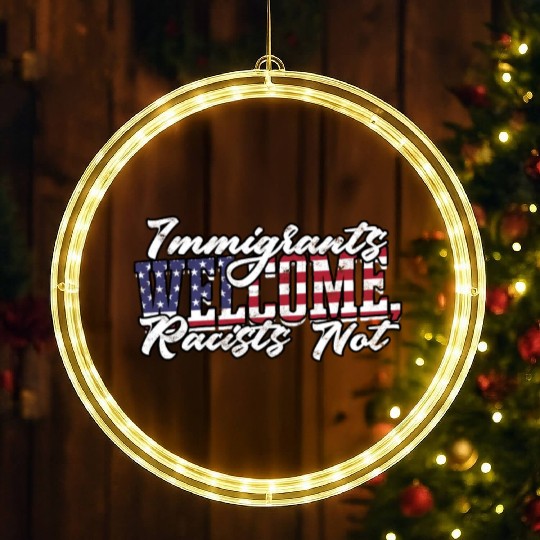 US Immigrant Indigenous USA Immigrants america LED Christmas Window Lights