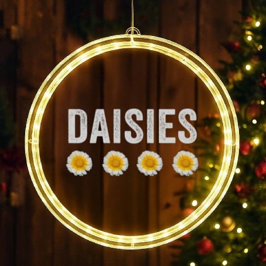 Marguerites Daisy Summer Daisies Flower Garden LED Christmas Window Lights