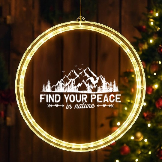 Find your peace in nature - Hiking LED Christmas Window Lights