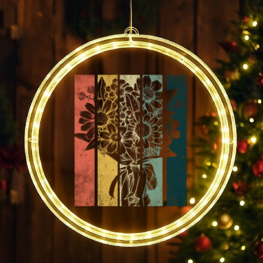 Marguerites Daisy Summer Daisies Flower Garden LED Christmas Window Lights