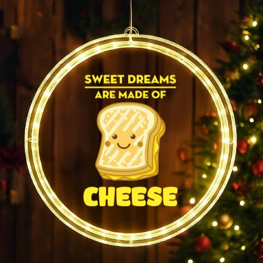 Sweet Dreams Are Made Of Cheese LED Christmas Window Lights