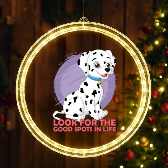 Dalmatian Look For Goods Spots In Life LED Christmas Window Lights