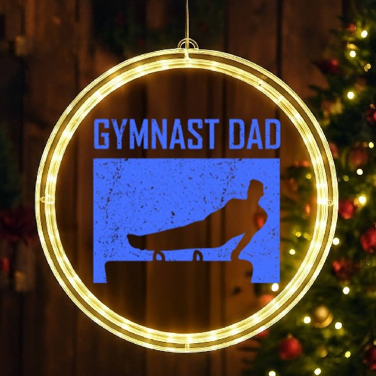 Gymnast Dad Sports Gymnasts Lover Gymnastics LED Christmas Window Lights