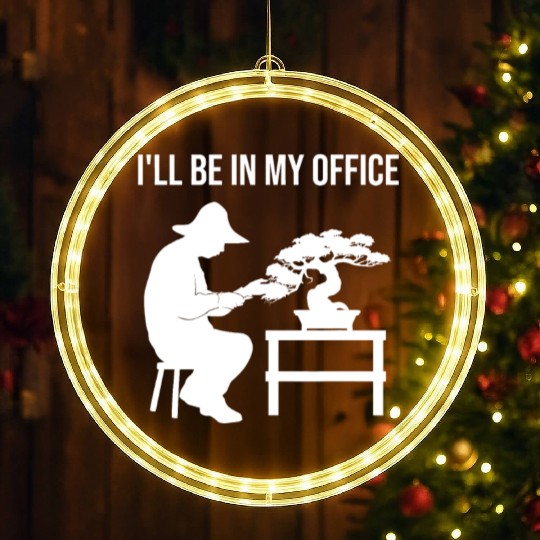 Funny Bonsai Tree Design For Men Women Japanese Ga LED Christmas Window Lights