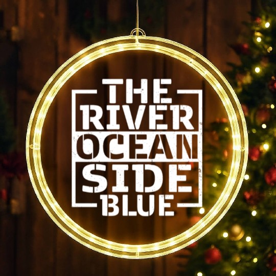 The River Ocean Side Blue - Ocean Lover LED Christmas Window Lights