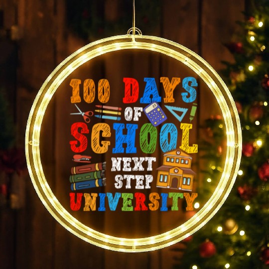 100 Days of School - Next Step University LED Christmas Window Lights