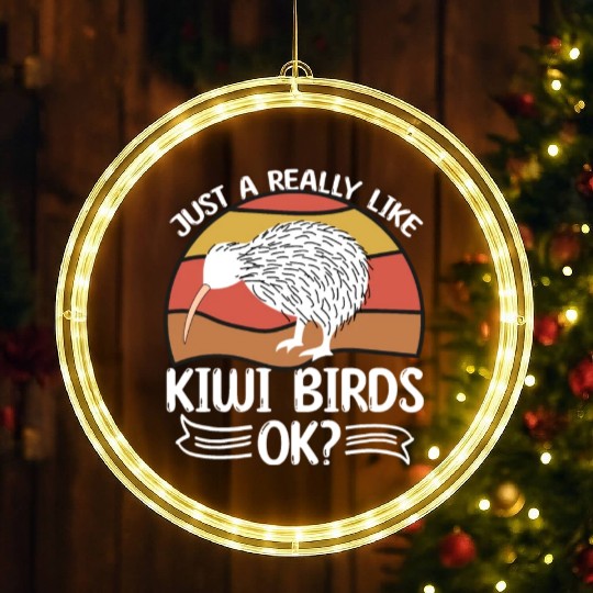 Just A Girl Who Loves Kiwis Kiwi Bird Gift LED Christmas Window Lights