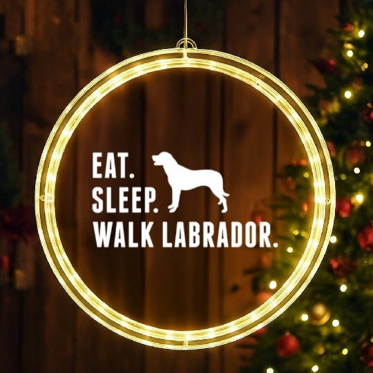 Eat Sleep Walk Labrador LED Christmas Window Lights