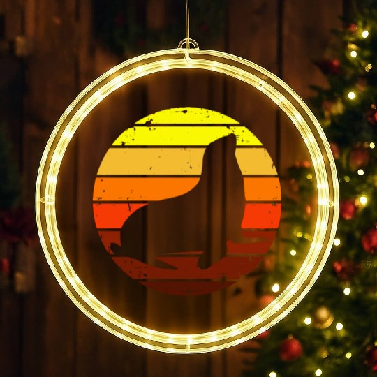 Sealion Sunset Silhouette Summer Sea Lion LED Christmas Window Lights