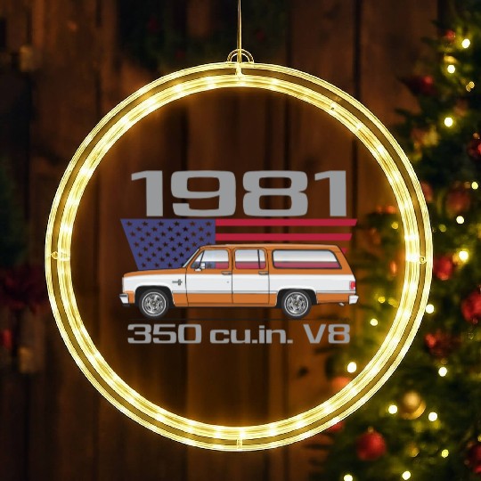 1981 Burnt Orange LED Christmas Window Lights