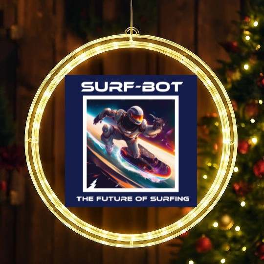 Robot Silver Surfer LED Christmas Window Lights