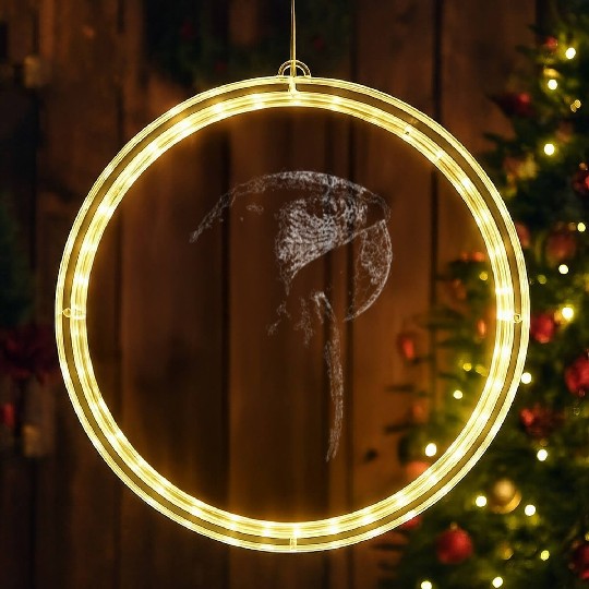 Macaw Lines Art LED Christmas Window Lights