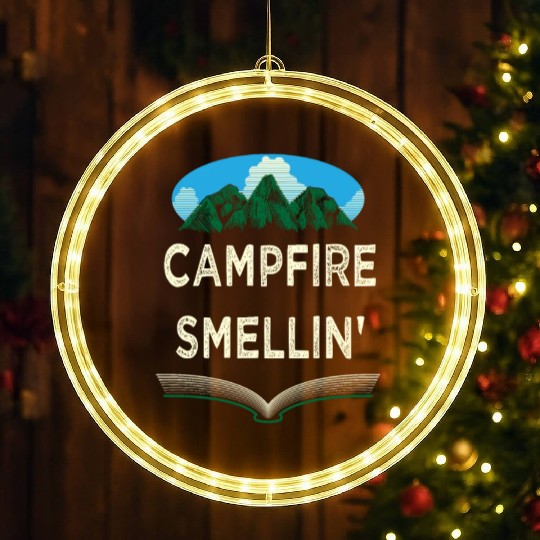 Campfire Smellin Camping Summer Camper Tropical Fa LED Christmas Window Lights