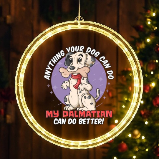 dalmatian, french, bulldog, dog, cute, furry, LED Christmas Window Lights