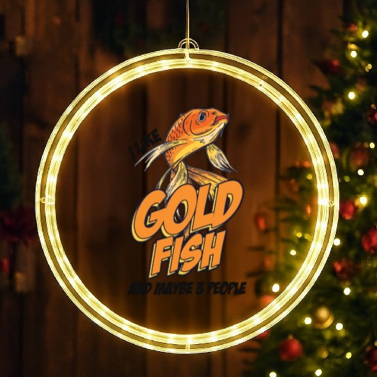 Like Goldfish And 3 People Carp Japan Aquarium LED Christmas Window Lights
