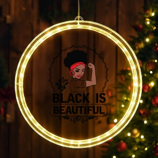Black Is Beautiful LED Christmas Window Lights