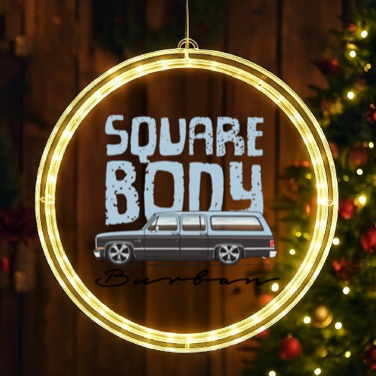 square body Light Blue LED Christmas Window Lights