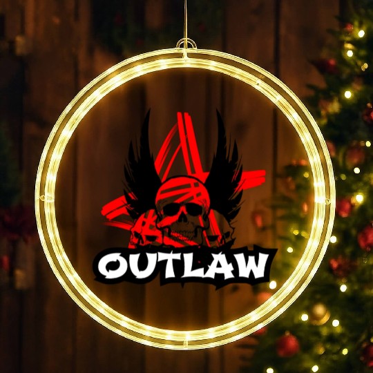 Skull - Bad Ass - Outlaw LED Christmas Window Lights