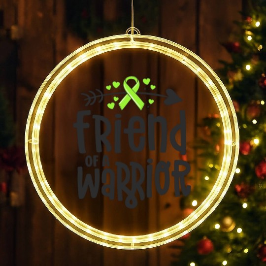 Friend Of A Warrior Lime Green Ribbon Lyme LED Christmas Window Lights