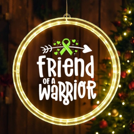 Friend Of A Warrior Lime Green Ribbon Lyme LED Christmas Window Lights