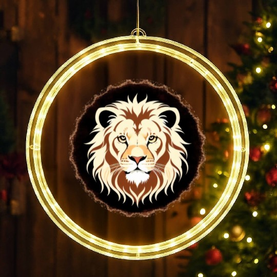 Royal Cartoon Lion - King of the Jungle 20 LED Christmas Window Lights