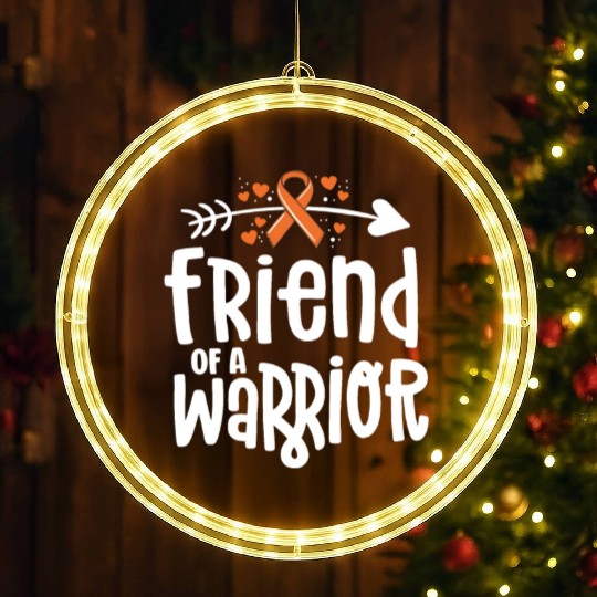Friend Of A Warrior Lymphoma Leukemia Cancer LED Christmas Window Lights