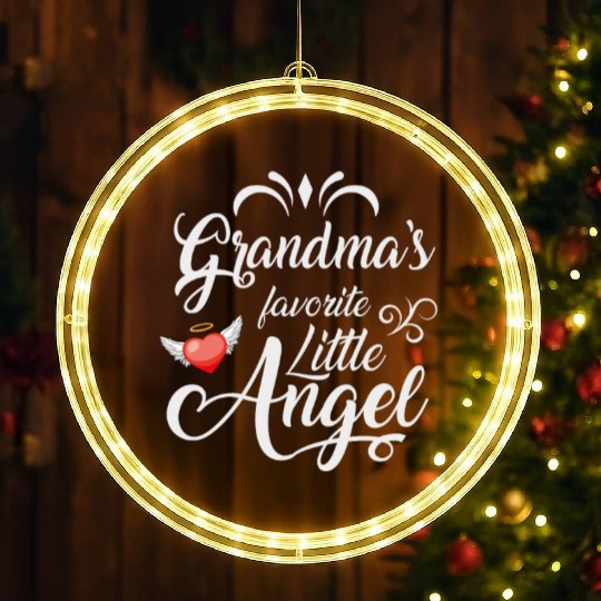 Grandma's Favorite Little Angel LED Christmas Window Lights