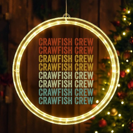 Crawfish Crew Crawfish Boil Crawfish Lover Cajun L LED Christmas Window Lights