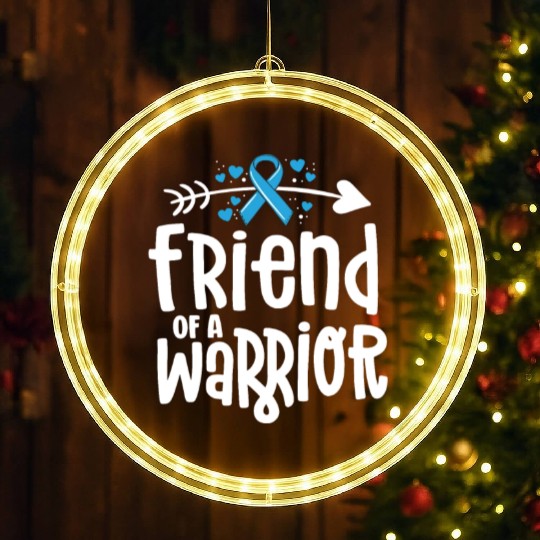 Friend Of A Warrior Support Team Prostate Cancer LED Christmas Window Lights